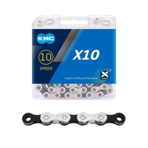 Cadena KMC X10 Silver black